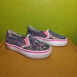 Toddler Girls' Madigan Slip-On Glitter Sneakers Color Pink